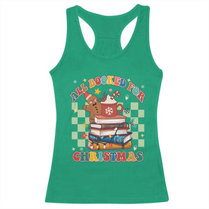 Reading Christmas Racerback Tank Top All Booked For Xmas Books and Cocoa Lover TS02 Irish Green Print Your Wear