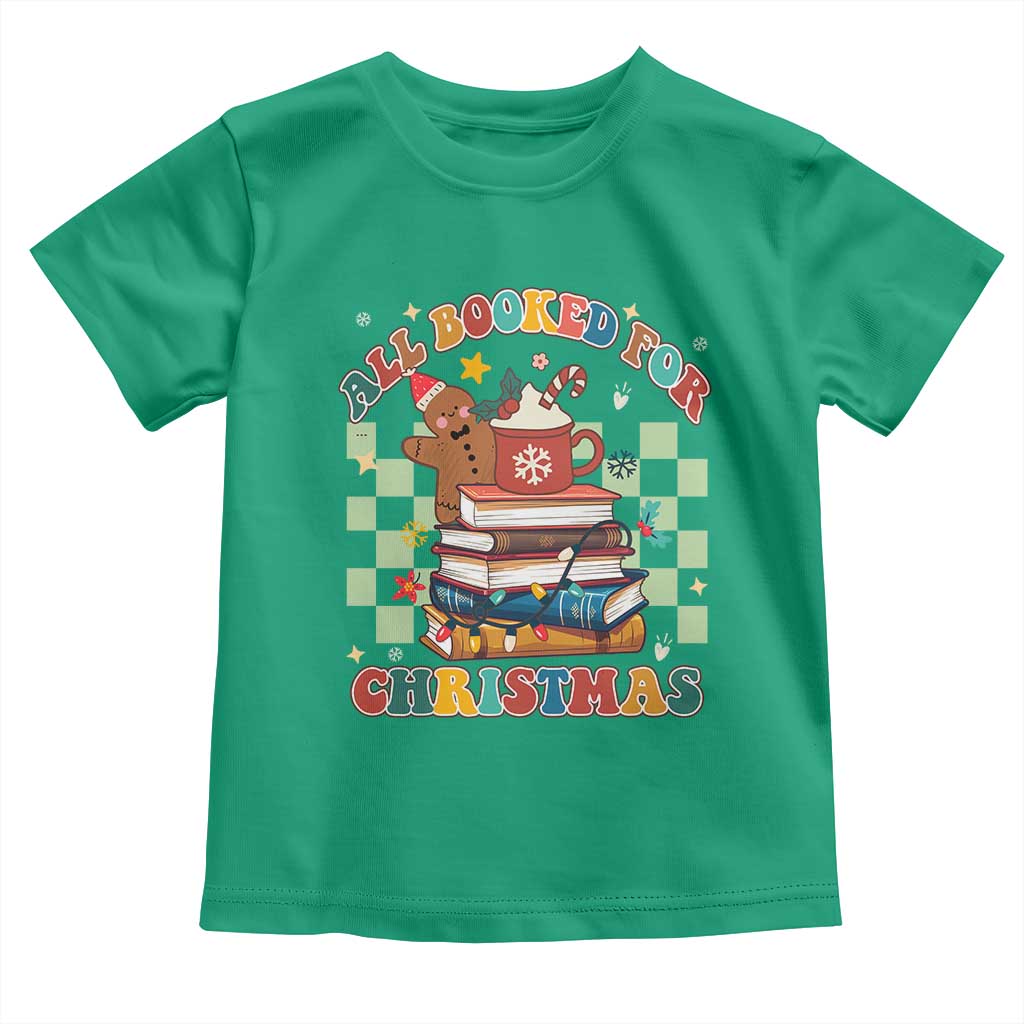 Reading Christmas Toddler T Shirt All Booked For Xmas Books and Cocoa Lover TS02 Irish Green Print Your Wear