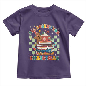 Reading Christmas Toddler T Shirt All Booked For Xmas Books and Cocoa Lover TS02 Purple Print Your Wear