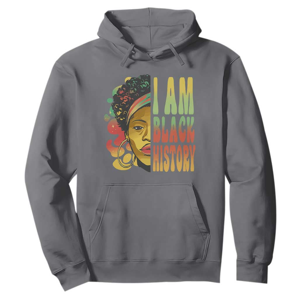 I Am Black History Month Hoodie African American Pride Black Woman TS02 Charcoal Printyourwear