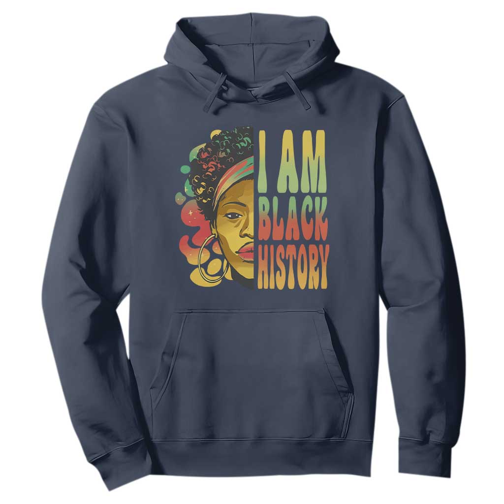 I Am Black History Month Hoodie African American Pride Black Woman TS02 Navy Printyourwear