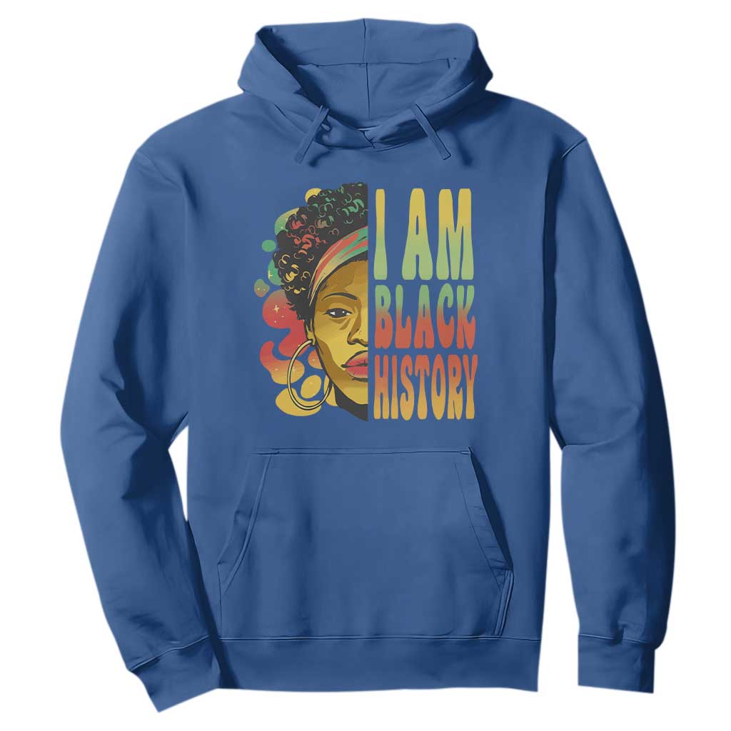 I Am Black History Month Hoodie African American Pride Black Woman TS02 Royal Blue Printyourwear