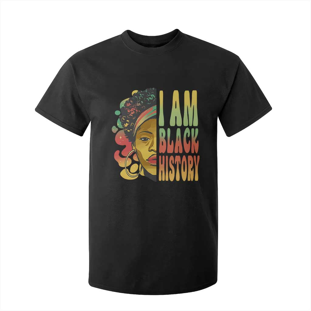 I Am Black History T Shirt For Kid Afro Black Woman African American Pride TS02 Black Print Your Wear