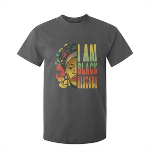 I Am Black History T Shirt For Kid Afro Black Woman African American Pride TS02 Dark Heather Print Your Wear