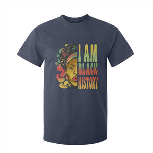 I Am Black History T Shirt For Kid Afro Black Woman African American Pride TS02 Navy Print Your Wear