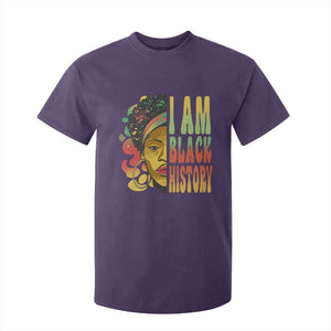 I Am Black History T Shirt For Kid Afro Black Woman African American Pride TS02 Purple Print Your Wear