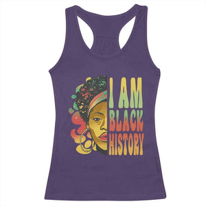 I Am Black History Racerback Tank Top Afro Black Woman African American Pride TS02 Purple Print Your Wear