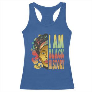 I Am Black History Racerback Tank Top Afro Black Woman African American Pride TS02 Royal Blue Print Your Wear
