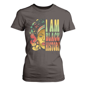 I Am Black History T Shirt For Women Afro Black Woman African American Pride TS02 Dark Chocolate Print Your Wear