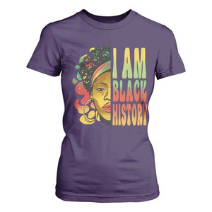 I Am Black History T Shirt For Women Afro Black Woman African American Pride TS02 Purple Print Your Wear