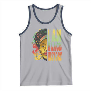 I Am Black History Tank Top Afro Black Woman African American Pride TS02 Athletic Heather Navy Print Your Wear