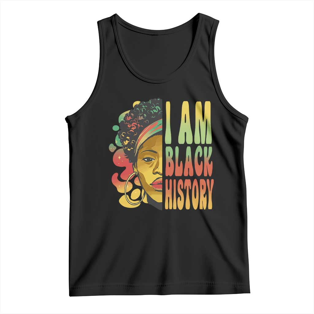 I Am Black History Tank Top Afro Black Woman African American Pride TS02 Black Print Your Wear