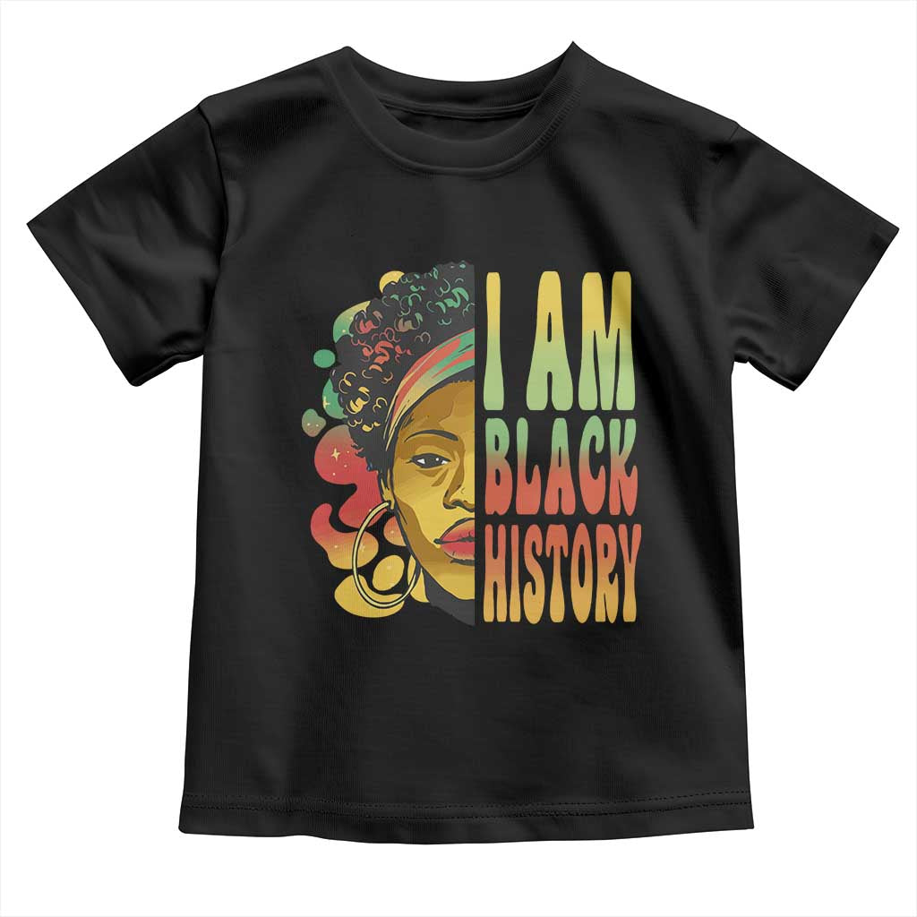 I Am Black History Toddler T Shirt Afro Black Woman African American Pride TS02 Black Print Your Wear
