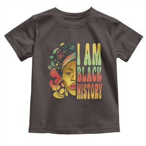 I Am Black History Toddler T Shirt Afro Black Woman African American Pride TS02 Dark Chocolate Print Your Wear