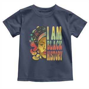 I Am Black History Toddler T Shirt Afro Black Woman African American Pride TS02 Navy Print Your Wear