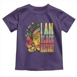I Am Black History Toddler T Shirt Afro Black Woman African American Pride TS02 Purple Print Your Wear