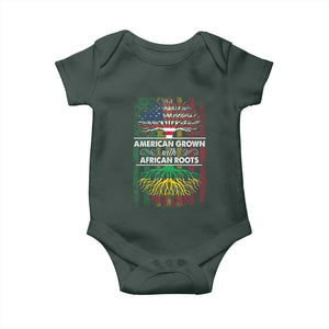 African American Pride Baby Onesie American Grown With African Roots African American Flag Tree TS02 Print Your Wear