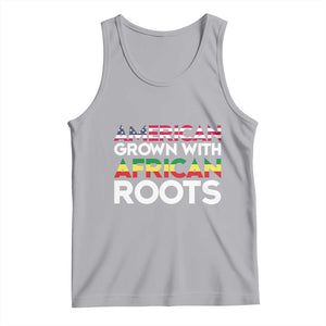 African American Roots Tank Top American Grown With African Roots US Flag TS02 Athletic Heather Print Your Wear