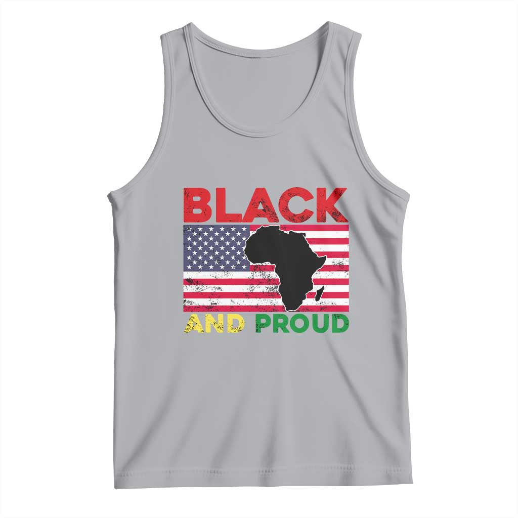 African American Tank Top Black And Proud US Flag Africa Map TS02 Athletic Heather Print Your Wear