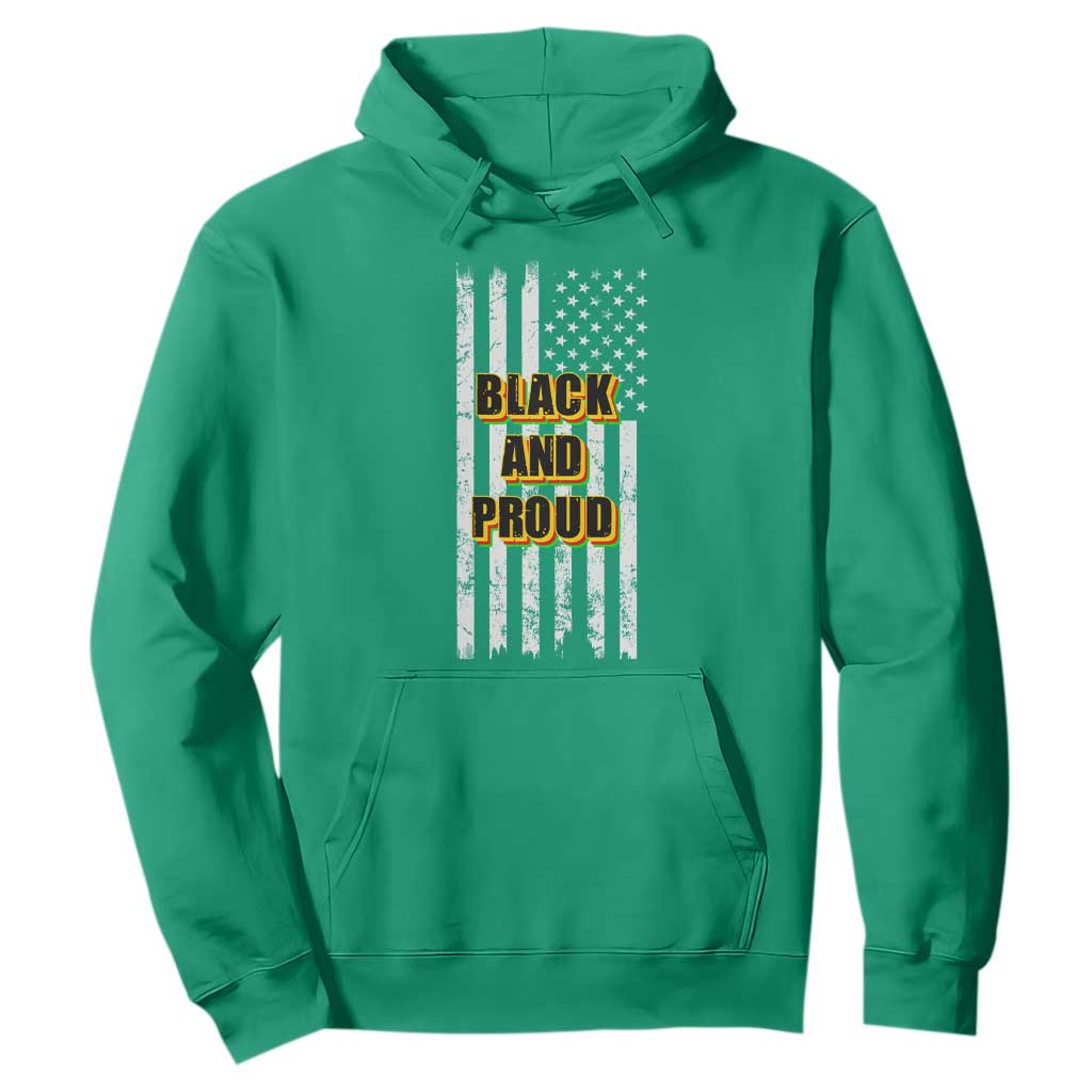 Black History Month Hoodie BHM Black And Proud African American Pride US Flag TS02 Irish Green Printyourwear