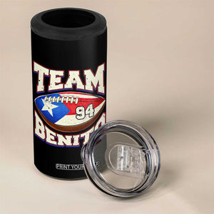 Team Benito Puerto Rico Football Pride 4 in 1 Can Cooler Tumbler Number 94 Vintage Game Day Music Artist Fan TS02 Print Your Wear