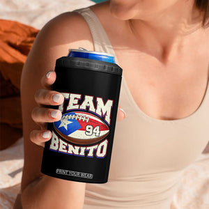 Team Benito Puerto Rico Football Pride 4 in 1 Can Cooler Tumbler Number 94 Vintage Game Day Music Artist Fan TS02 Print Your Wear