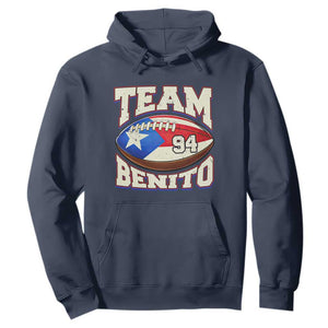 Team Benito Puerto Rico Football Pride Hoodie Number 94 Vintage Game Day Music Artist Fan TS02 Navy Print Your Wear