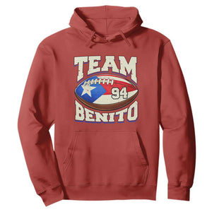 Team Benito Puerto Rico Football Pride Hoodie Number 94 Vintage Game Day Music Artist Fan TS02 Red Print Your Wear