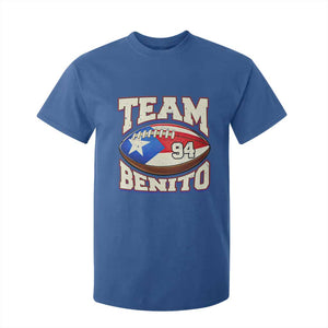 Team Benito Puerto Rico Football Pride T Shirt For Kid Number 94 Vintage Game Day Music Artist Fan TS02 Royal Blue Print Your Wear