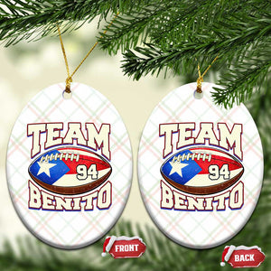 Team Benito Puerto Rico Football Pride Ceramic Ornament Number 94 Vintage Game Day Music Artist Fan TS02 Print Your Wear