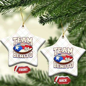 Team Benito Puerto Rico Football Pride Ceramic Ornament Number 94 Vintage Game Day Music Artist Fan TS02 Print Your Wear