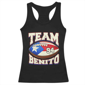 Team Benito Puerto Rico Football Pride Racerback Tank Top Number 94 Vintage Game Day Music Artist Fan TS02 Black Print Your Wear
