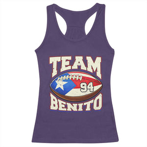 Team Benito Puerto Rico Football Pride Racerback Tank Top Number 94 Vintage Game Day Music Artist Fan TS02 Purple Print Your Wear