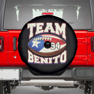 Team Benito Puerto Rico Football Pride Spare Tire Cover Number 94 Vintage Game Day Music Artist Fan TS02 Black Print Your Wear