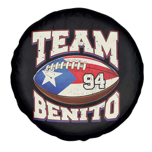 Team Benito Puerto Rico Football Pride Spare Tire Cover Number 94 Vintage Game Day Music Artist Fan TS02 Print Your Wear