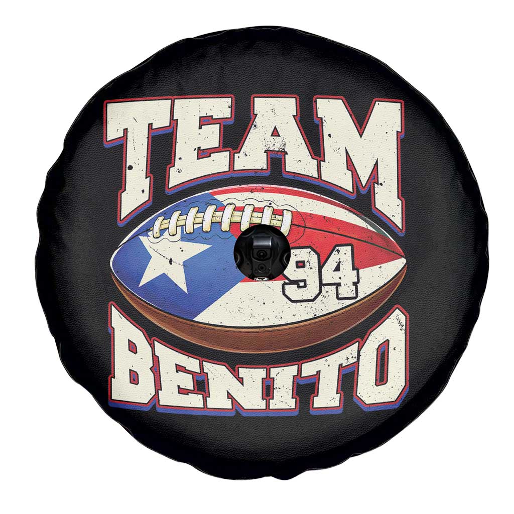 Team Benito Puerto Rico Football Pride Spare Tire Cover Number 94 Vintage Game Day Music Artist Fan TS02 Print Your Wear