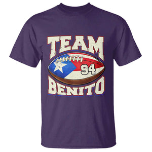 Team Benito Puerto Rico Football Pride T Shirt Number 94 Vintage Game Day Music Artist Fan TS02 Purple Print Your Wear
