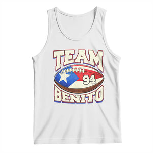 Team Benito Puerto Rico Football Pride Tank Top Number 94 Vintage Game Day Music Artist Fan TS02 White Print Your Wear