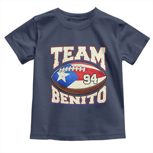 Team Benito Puerto Rico Football Pride Toddler T Shirt Number 94 Vintage Game Day Music Artist Fan TS02 Navy Print Your Wear