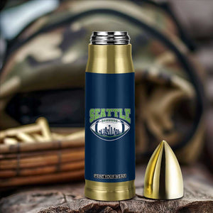 Seattle City Skyline Football Graphic Bullet Tumbler Sports Fan Game Day Pride TS02 Print Your Wear