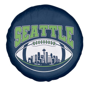 Seattle City Skyline Football Graphic Spare Tire Cover Sports Fan Game Day Pride TS02 Print Your Wear