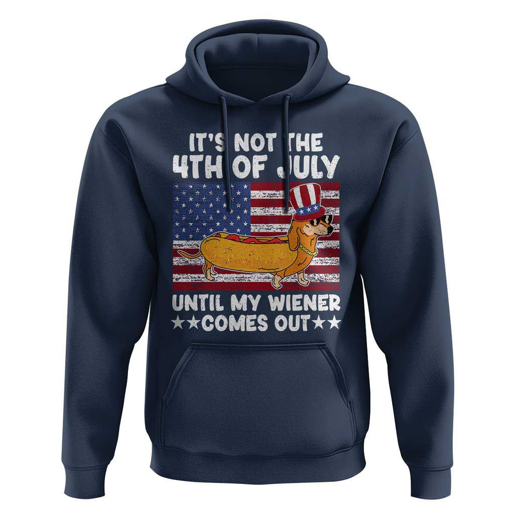 Funny 4th Of July Hot Dog Hoodie Until My Wiener Comes Out USA Party Indepdence Day TS02 Navy Print Your Wear