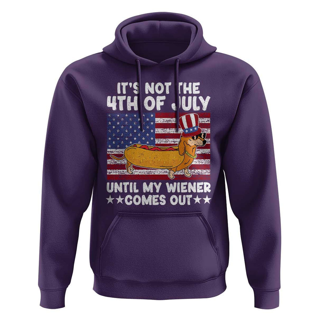 Funny 4th Of July Hot Dog Hoodie Until My Wiener Comes Out USA Party Indepdence Day TS02 Purple Print Your Wear