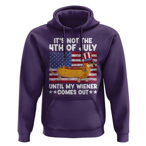 Funny 4th Of July Hot Dog Hoodie Until My Wiener Comes Out USA Party Indepdence Day TS02 Purple Print Your Wear