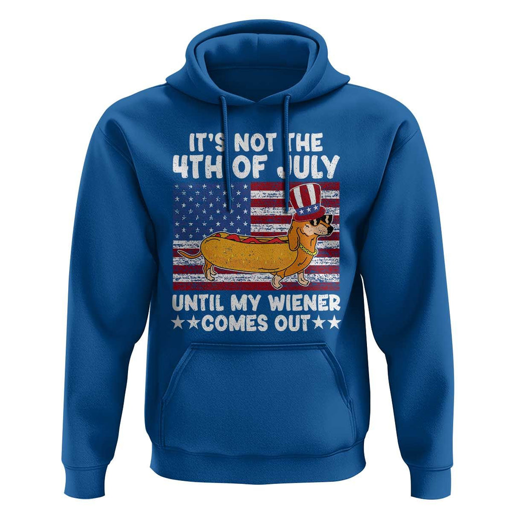 Funny 4th Of July Hot Dog Hoodie Until My Wiener Comes Out USA Party Indepdence Day TS02 Royal Blue Print Your Wear