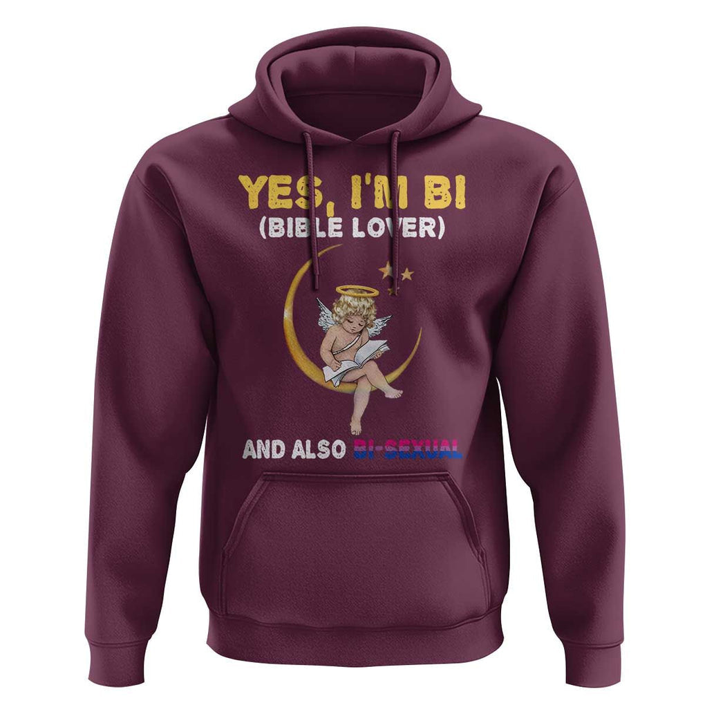 Funny Bisexual Pride Hoodie Yes I'm Bi Bible Lover And Also Bi-Sexual Pride Month TS02 Maroon Print Your Wear