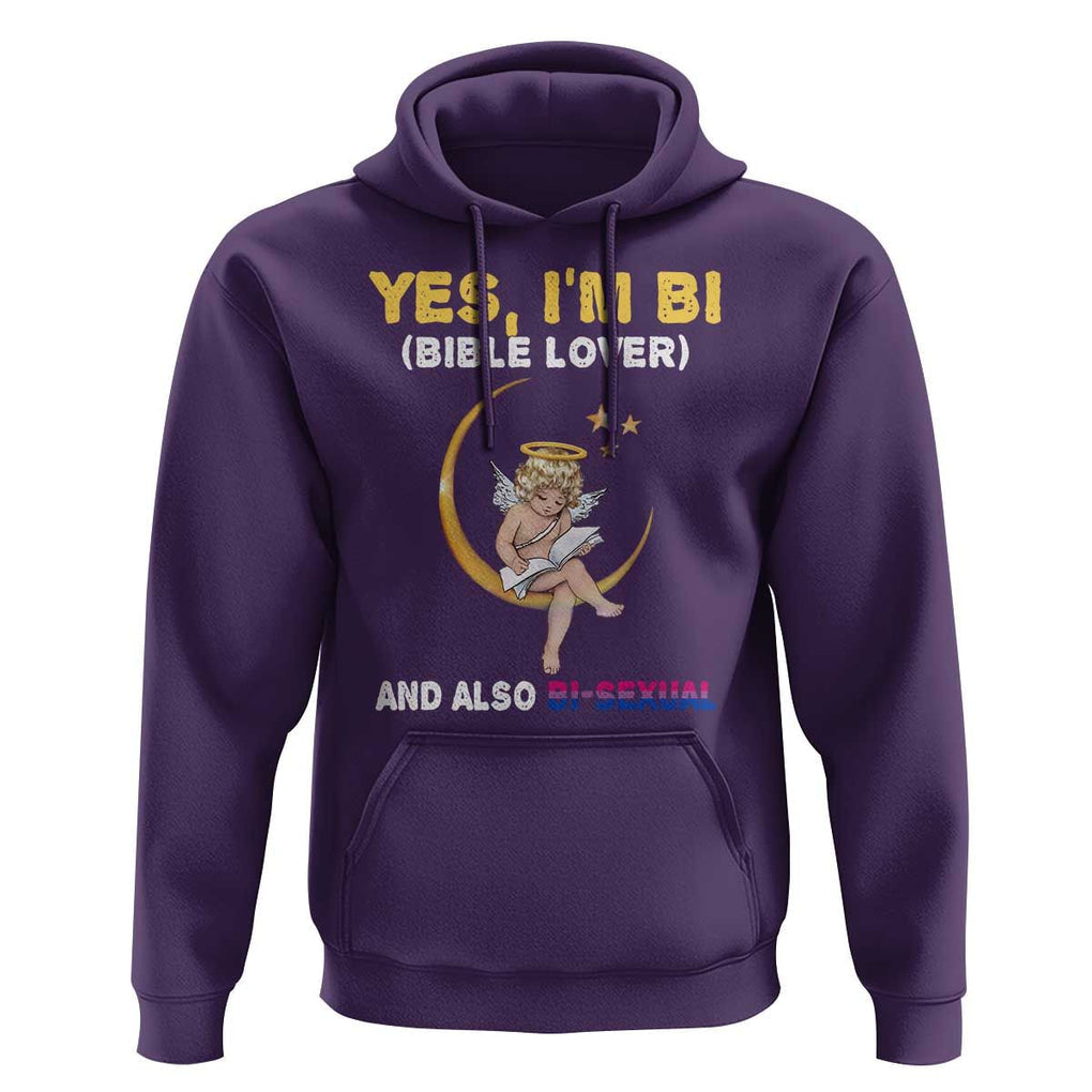 Funny Bisexual Pride Hoodie Yes I'm Bi Bible Lover And Also Bi-Sexual Pride Month TS02 Purple Print Your Wear