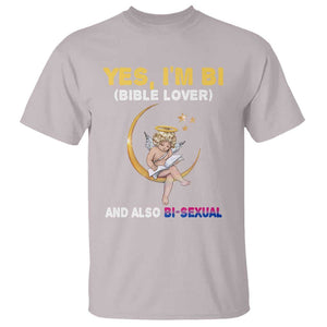 Funny Bisexual Pride T Shirt Yes I'm Bi Bible Lover And Also Bi-Sexual Pride Month TS02 Ice Gray Print Your Wear