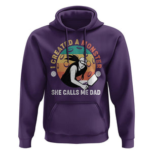 Pickleball Dad Hoodie I Created A Monster She Call Me Dad Father's Day TS02 Purple Print Your Wear