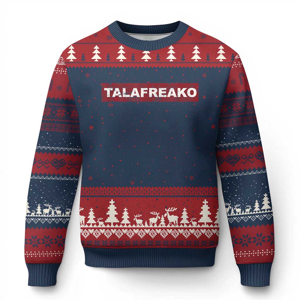Proud Talafreako Ugly Christmas Sweater James Talarico Voter Political Supporter TS02 Navy Red Print Your Wear